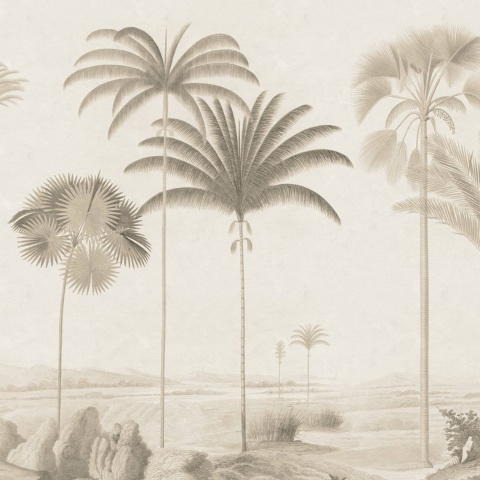Fototapet, Vintage Palms, Beige, Rebel Walls - Img 2