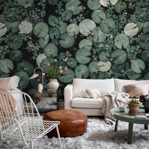Fototapet, Water Lilies, Green, Rebel Walls
