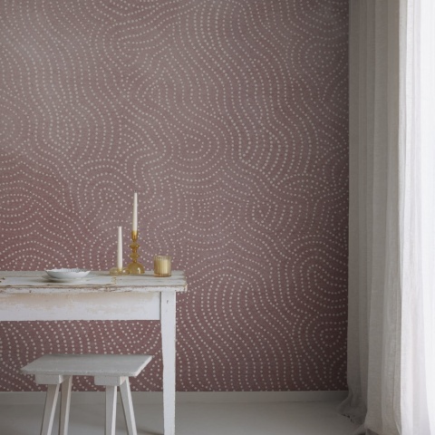 Fototapet, Wiggly Dots, Pink, Rebel Walls - Img 3