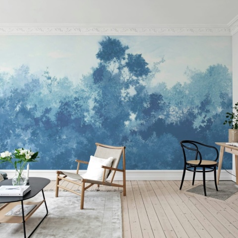 Fototapet, Wood, Blue, Rebel Walls