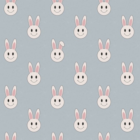 Fototapet, Year of the Rabbit Smiley, Light Blue, Rebel Walls - Img 2