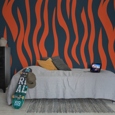 Fototapet, Zebra Lines, Blue &amp; Red, Rebel Walls - Img 3