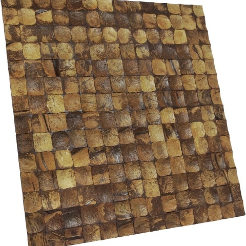 Panou decorativ 3D, Coconut, Bagonjong Antique Brown, 6 placi 42x42cm, 1.05 mp - Img 6