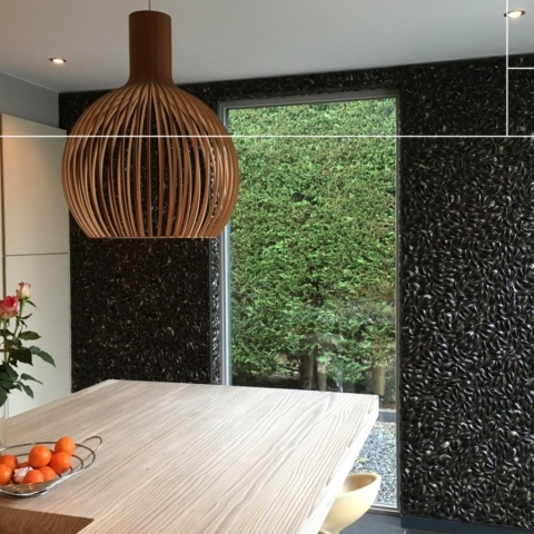 Panou decorativ 3D, Scoici, Dutch Dyke Black, 100x100 cm - Img 8
