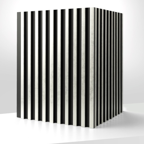 Panou riflaj decorativ 3D Asti, Silver, 12.2x1.2x270 cm - Img 4