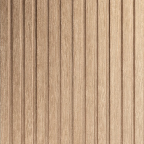 Panou riflaj decorativ 3D Olmo, Oak Gold II, 12.2x1.2x270 cm - Img 3
