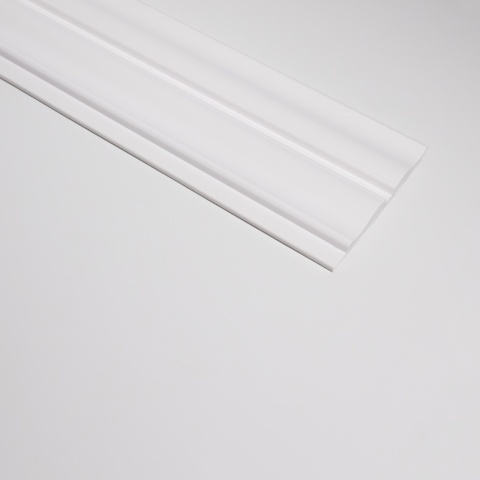 Panou riflaj decorativ 3D Versal, Alb, 11.5x1.3x270 cm - Img 3