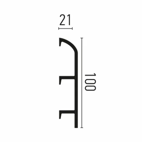 Plinta polimer rigid HCR514 - 10x2.1x200 cm - Img 2