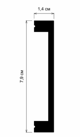 Plinta poliuretan flexibil, Manavi, S33F-7.9x1.4x200 cm - Img 2
