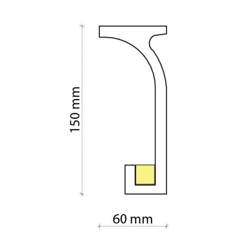 Profil scafa LED KF803 - 15x6x200 cm - Img 3