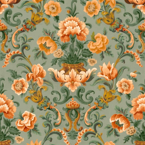 Tapet Aranjuez Damask, Sage, Coordonne, 5mp / rola - Img 2