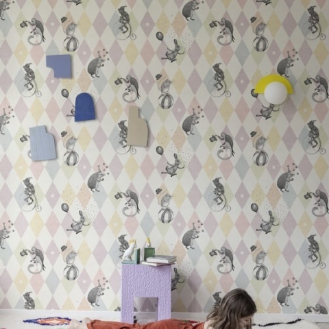 Tapet Circus Corner, Pastel, Rebel Walls