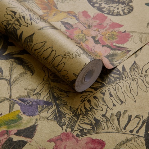 Tapet, Hedgerow, Bracken Gold Luxury Feature, 1838 Wallcoverings, 5.3mp / rola - Img 2