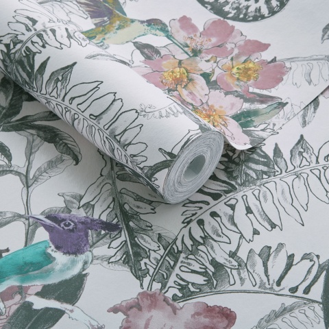 Tapet, Hedgerow, Chamomile Pink Luxury Feature, 1838 Wallcoverings, 5.3mp / rola - Img 2