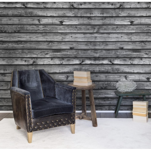 Tapet Horizontal Boards, Black, Rebel Walls - Img 4