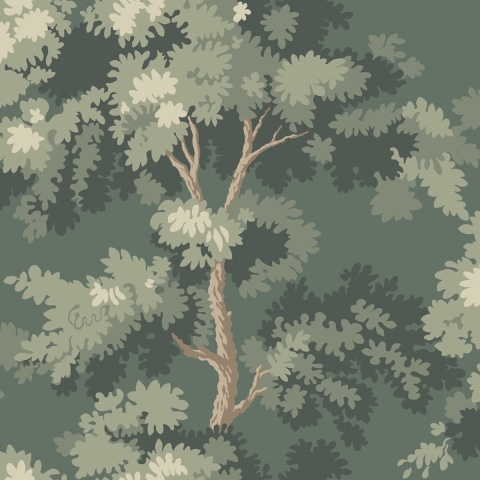 Tapet lavabil, Raphael, Moss Green, Sandberg, 5.3mp / rola - Img 2
