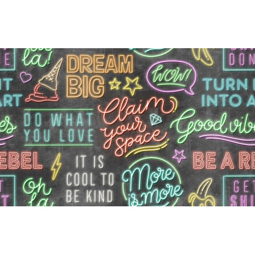 Tapet Neon Vibes, Graphite, Rebel Walls - Img 2