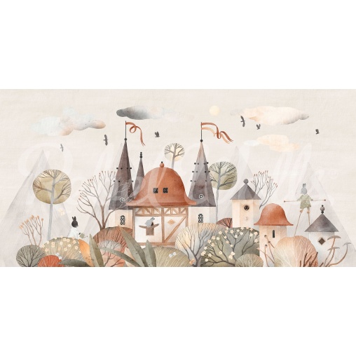 Tapet Rabbit Town, Autumn, Rebel Walls - Img 2
