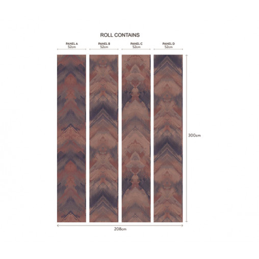 Tapet Reflections, Copper Luxury Geometric, 1838 Wallcoverings, 6.5mp / rola - Img 4