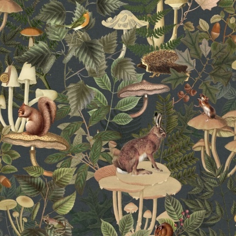 Tapet Wildlife Creek, Forest Green, Rebel Walls - Img 2