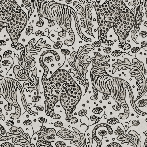 Tapet Year Of The Tiger, Graphite, Rebel Walls, 5 mp / rola - Img 2
