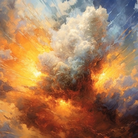 Fototapet Abstract Montagne et Ciel Briller Rêve MB101