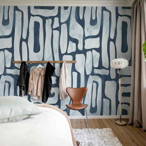 Fototapet, Aesthetic Shapes, Blue, Rebel Walls - Img 3