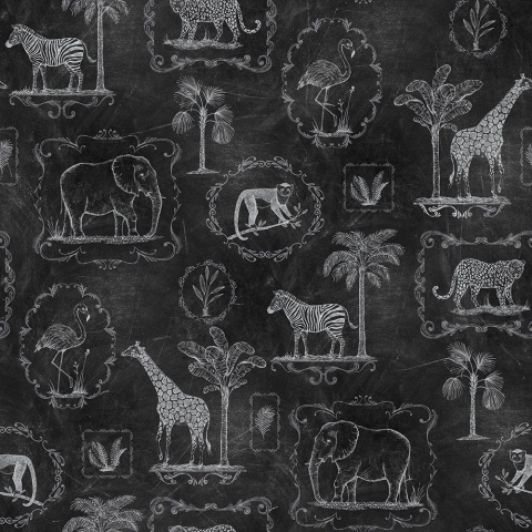 Fototapet, Animal Party, Blackboard, Rebel Walls - Img 2