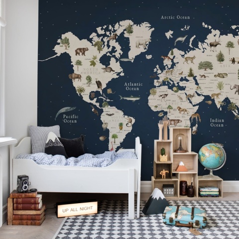 Fototapet, Animal World, Midnight, Rebel Walls