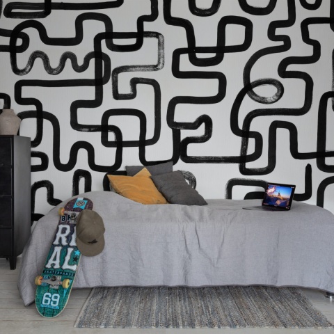 Fototapet, Artzy Lines, Graphite, Rebel Walls - Img 4