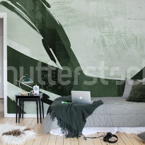 Fototapet, Artzy Stripes, Green, Rebel Walls