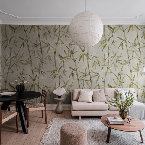 Fototapet, Bamboo Garden, Green, Rebel Walls