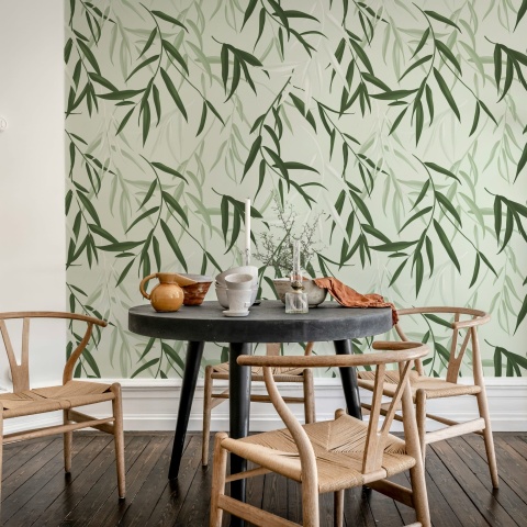 Fototapet, Bamboo Jungle, Green, Rebel Walls - Img 3