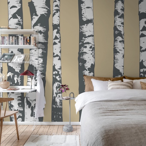 Fototapet, Birch Grove, Beige, Rebel Walls - Img 3