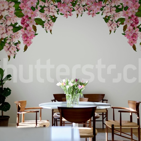 Fototapet, Bloom Garland, Pink, Rebel Walls - Img 3