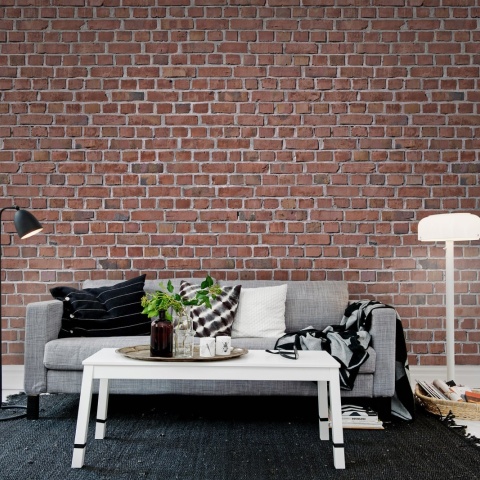 Fototapet, Brick Wall, Red, Rebel Walls - Img 8