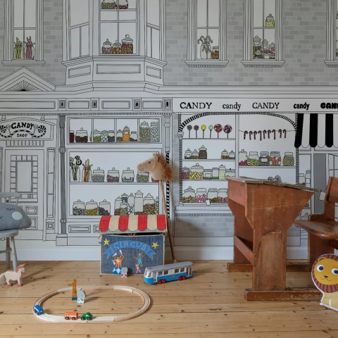 Fototapet, Candyshop, Gray, Rebel Walls - Img 3