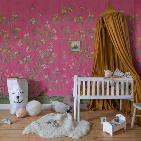 Fototapet, Chinoiserie Chic, Fuchsia, Rebel Walls - Img 4