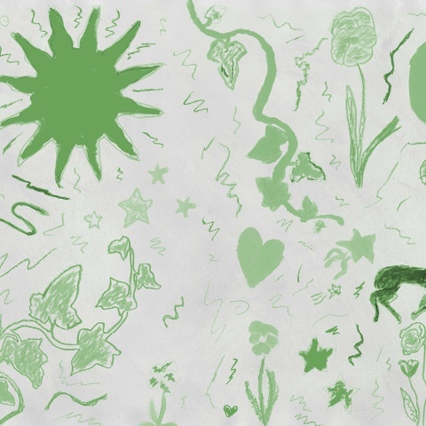 Fototapet, Chroma, Green, Rebel Walls - Img 2