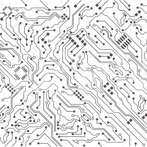 Fototapet, Circuit, White, Rebel Walls - Img 2