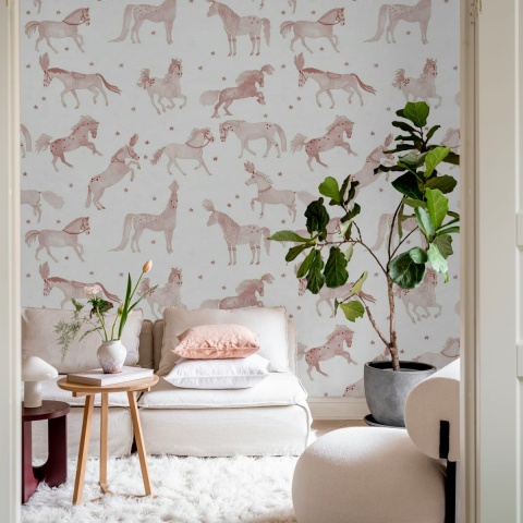Fototapet, Circus Horses, Pink, Rebel Walls - Img 3
