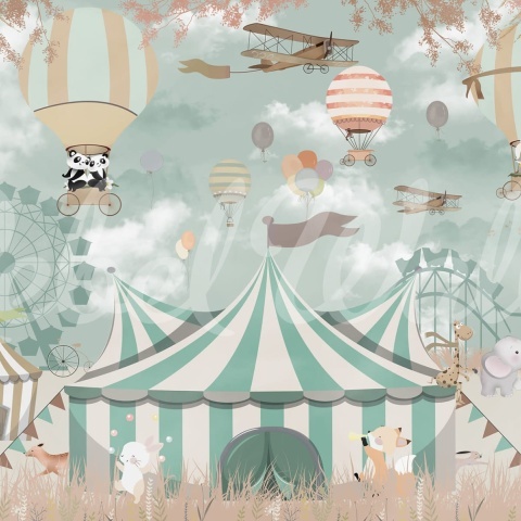 Fototapet, Circus Town, Pastel, Rebel Walls - Img 2