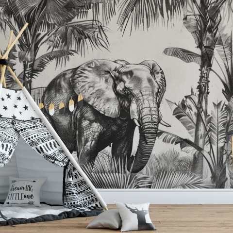 Fototapet copii, Elephant Walk 003