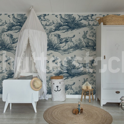 Fototapet, Countryside Tales, Oxford Blue, Rebel Walls - Img 3