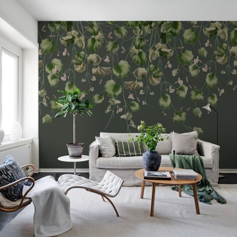Fototapet, Dangling Ivy, Dark, Rebel Walls