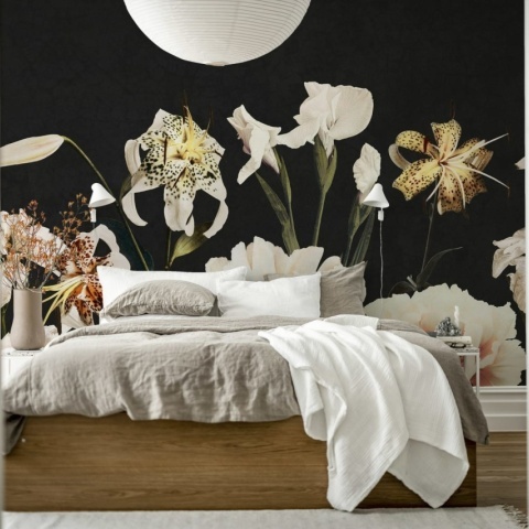 Fototapet, Dramatic Bouquet, Black, Rebel Walls - Img 3