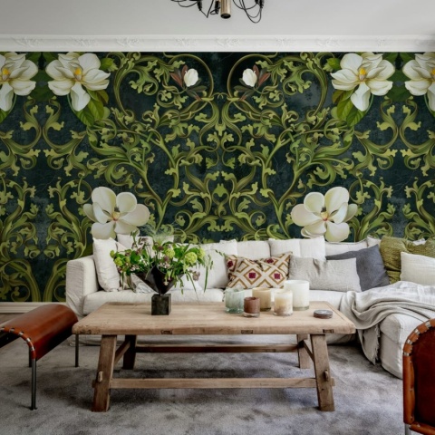 Fototapet, Fabulous Flowers, Green, Rebel Walls