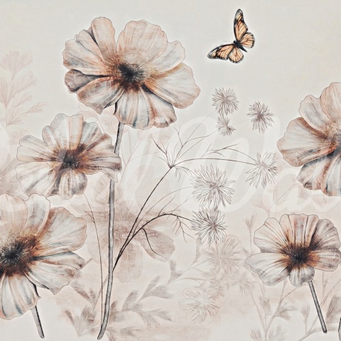 Fototapet, Giant Flowers, Pink, Rebel Walls - Img 2