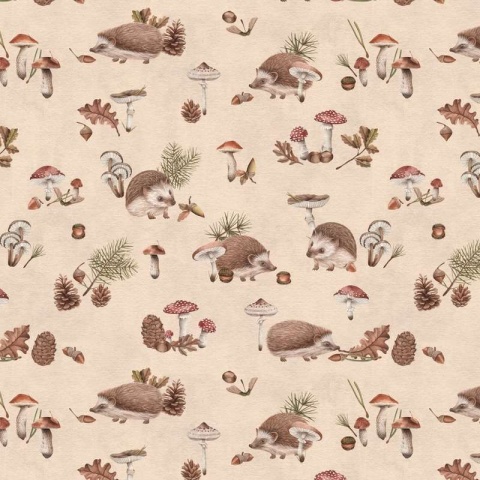 Fototapet Happy Hedgehog - Beige, Kikki Belle - Img 2
