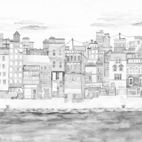 Fototapet, Harbour, Gray, Rebel Walls - Img 2